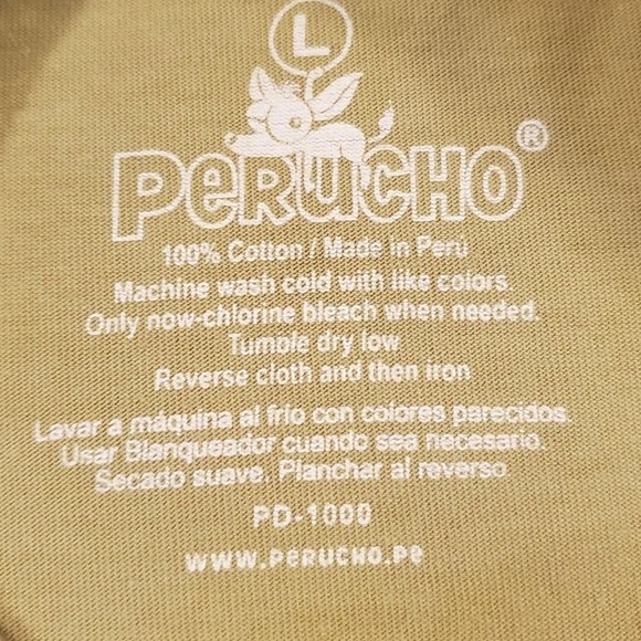 Women's Size Large Perucho Llama Mint Green Graphic Novelty Short Sleeve Tee - Picture 7 of 7